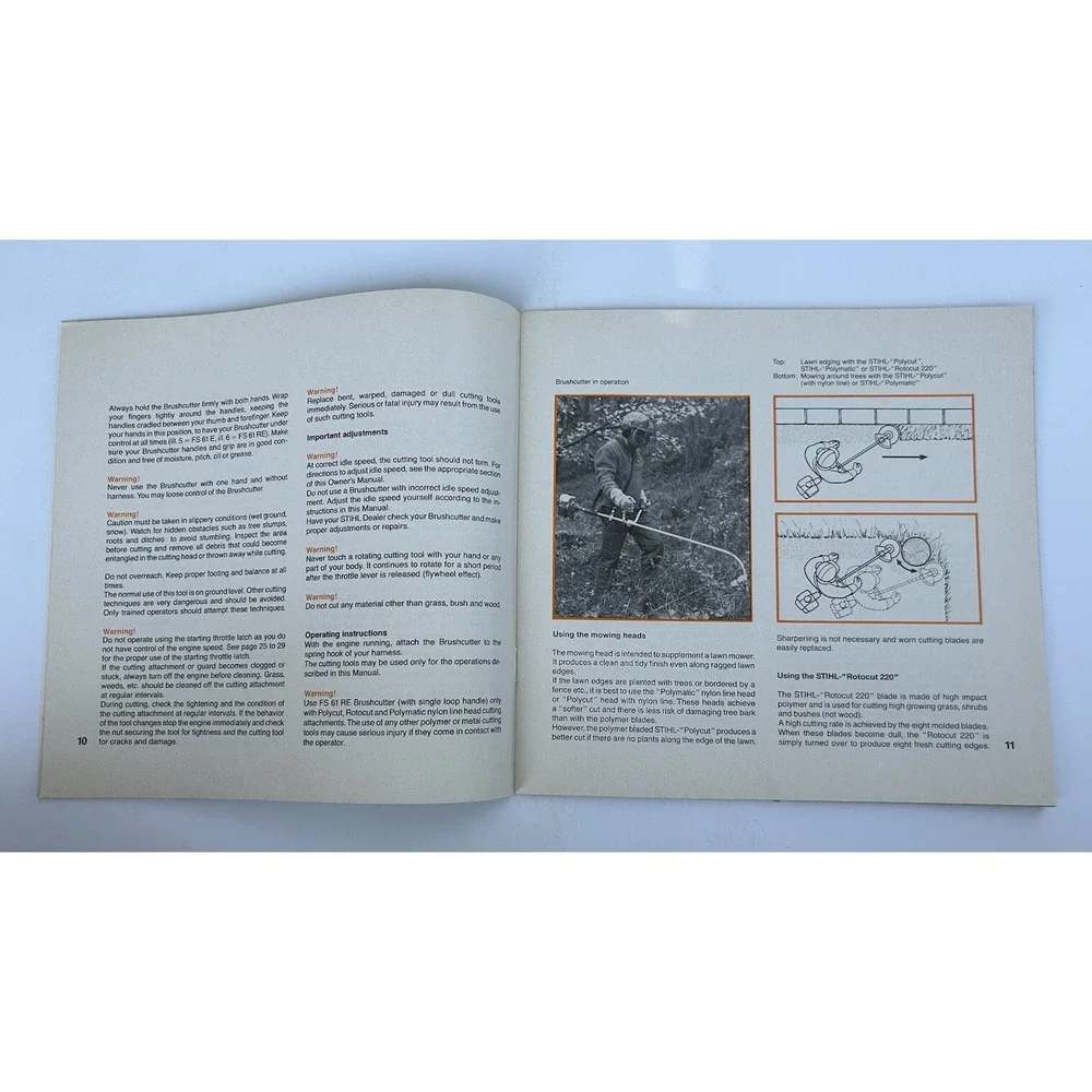 Stihl FS 61 Brushcutter WeedEater‎ WeedWhacker Instruction Owner Operator Manual